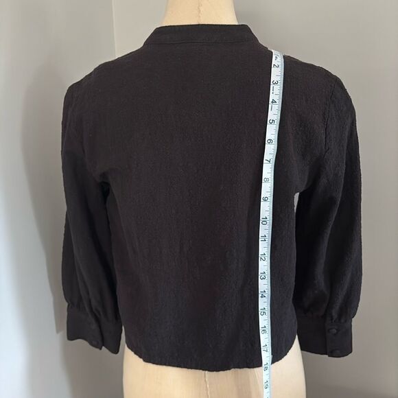 INC International Concepts Long Sleeve Cotton Button Down Top Size XS - Picture 6 of 11